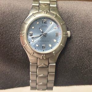 Guess Silver Watch with Blue Dial